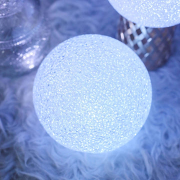 LED Color Changing Light Globe - Battery Operated Ball Centerpiece 10"