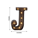 Antique Black Industrial Style LED Marquee Alphabet Letter Sign, 9inch Light Up Letter