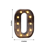 Antique Black Industrial Style LED Marquee Alphabet Letter Sign, 9inch Light Up Letter