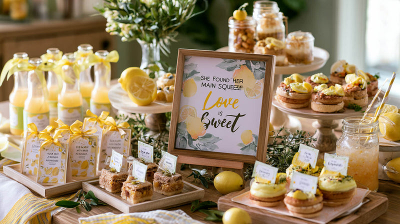 Lemon Bridal Shower Signs and Small Decors