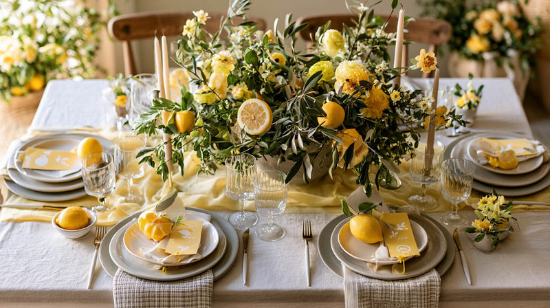 Lemon Themed Bridal Shower Table Decors