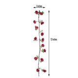 6ft | Dusty Rose Artificial Silk Rose Hanging Flower Garland Faux Vine