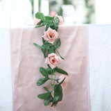 6ft | Dusty Rose Artificial Silk Rose Garland UV Protected Flower Chain