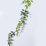 2 Pack 6ft Lavender Lilac Artificial Wisteria Flower Garland Hanging Vines