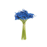 20 Stems | 14inch Royal Blue Artificial Poly Foam Calla Lily Flowers