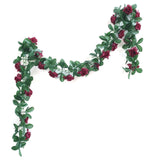 6ft | Burgundy Artificial Silk Rose Garland UV Protected Flower Chain