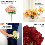 2 Bushes | 17inch Dusty Rose Artificial Silk Peony Flower Bouquets