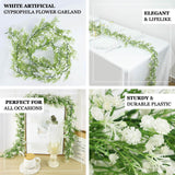 6ft White Real Touch Faux Baby Breath Hanging Flower Vines