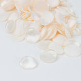 400 Pack | Shiny Ivory Life-Like Flower Petals, Silk Rose Petal Round Table Confetti#whtbkgd