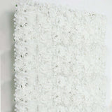 11 Sq ft. | White 3D Silk Rose and Hydrangea Flower Wall Mat Backdrop