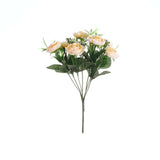 4 Bushes | Cream Artificial Silk Peony Flower Bouquet Arrangement