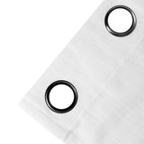 2 Pack | Handmade White Faux Linen Curtains 52x96inch Curtain Panels With Chrome Grommets