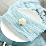 5 Pack | Baby Blue Gauze Cheesecloth Boho Dinner Napkins | 24x19Inch