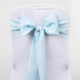 5 PCS | 6x108inch Light Blue Polyester Chair Sash#whtbkgd