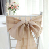 5 Pack | Nude Polyester Chair Sashes - 6inch x 108inch