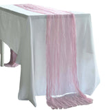 10ft Pink Gauze Cheesecloth Boho Table Runner