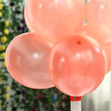 25 Pack | 12inches Shiny Pearl Rose Gold Latex Helium or Air Balloons