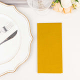 20 Pack | Gold Soft Linen-Feel Airlaid Paper Dinner Napkins