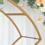 38inch Gold Metal Floral Arch Frame Table Display Stand With Curvy Design, Large Table Centerpiece