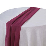 6 FT | Burgundy Premium Chiffon Table Runner