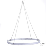 4 Panel White Ceiling Drape & Stainless Steel Hanging Hoop Hardware Kit + FREE Installation Tool Kit