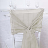 5 Pack | 22x78 Beige DIY Premium Designer Chiffon Chair Sashes