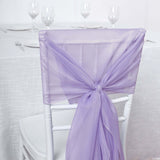 5 Pack | Lavender Lilac DIY Premium Designer Chiffon Chair Sashes | 22inch x 78inch