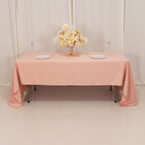 60"x126" Dusty Rose Lamour Satin Rectangle Tablecloth