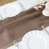 6ft Taupe Premium Chiffon Table Runner