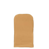 Gold Polyester Folding Chair Cover, Reusable Stain Resistant Slip On Chair Cover