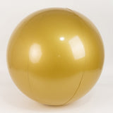 2 Pack 24inch Large Gold Vinyl Inflatable Beach Balls, Reusable Round Swimming Pool Balls