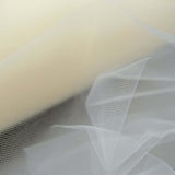 12inches x 100 Yards Ivory Tulle Fabric Bolt, Sheer Fabric Spool Roll For Crafts