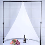 6ft White Stretchy Spandex Triangle Shade Tarp Backdrop, Patio Sail