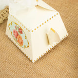 25 Pack 4inch Ivory Mini Teapot Favor Boxes, Tea Time Gift Box with Ribbon