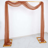 18ft Terracotta (Rust) Sheer Organza Wedding Arch Drapery Fabric