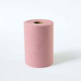 6Inchx100 Yards Dusty Rose Tulle Fabric Bolt, Sheer Fabric Spool Roll For Crafts