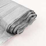 54inch x 10 Yards Silver Accordion Crinkle Taffeta Fabric Bolt