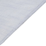 12x108 Silver Linen Table Runner, Slubby Textured Wrinkle Resistant Table Runner