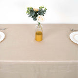 90x132Inch Beige Accordion Crinkle Taffeta Rectangular Tablecloth