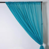 Turquoise Fire Retardant Sheer Organza Premium Curtain Panel Backdrops With Rod Pockets - 10ftx10ft