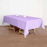 60"x102" Lavender Lilac Polyester Rectangular Tablecloth