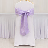 5 Pack Lavender Lilac Lamour Satin Chair Sashes, Chair Bows - 6x106inch