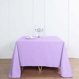 Lavender Lilac Polyester Square Tablecloth 90Inch