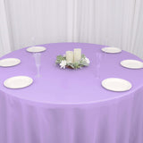 132inc Lavender Lilac Seamless Polyester Round Tablecloth