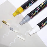 Erasable Liquid Chalk Marker 5mm Point Pens For Blackboard, Chalkboard Reversible Chisel Point Tip