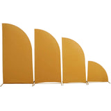 Set of 4 | Matte Gold Spandex Half Moon Chiara Backdrop Stand Covers