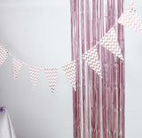 7.5ft | Rose Gold Chevron Print Triangle Pennant Flag Party Banner