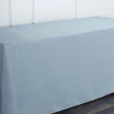 6FT Dusty Blue Fitted Polyester Rectangular Table Cover