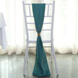 5 Pack | Peacock Teal Polyester Chair Sashes - 6inch x 108inch