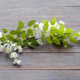 2 Pack 6ft White Artificial Wisteria Flower Garland Hanging Vines, Silk Floral Garland Wedding